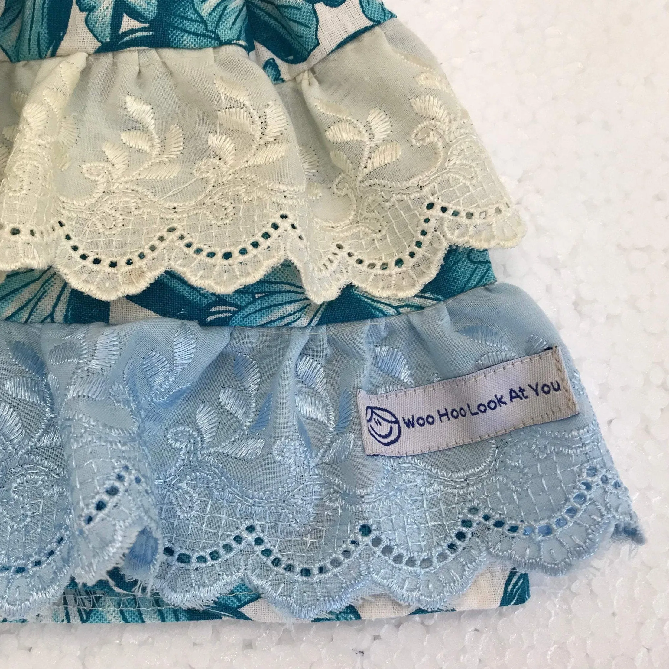 2 Piece Set - Skirt & Slip Ons - Teal Butterflies