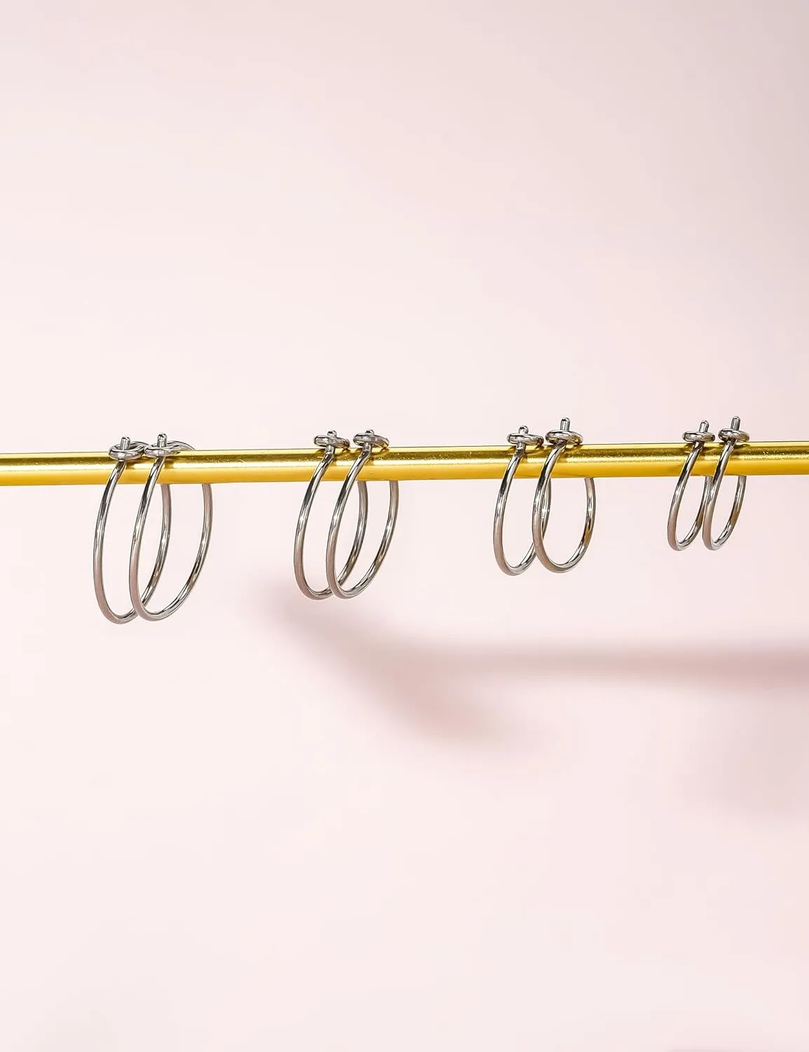 4 Pairs G23 Pure Titanium Huggie Hoop Earrings Tiny Wire Hypoallergenic F136 Implant Grade for Sensitive Ear