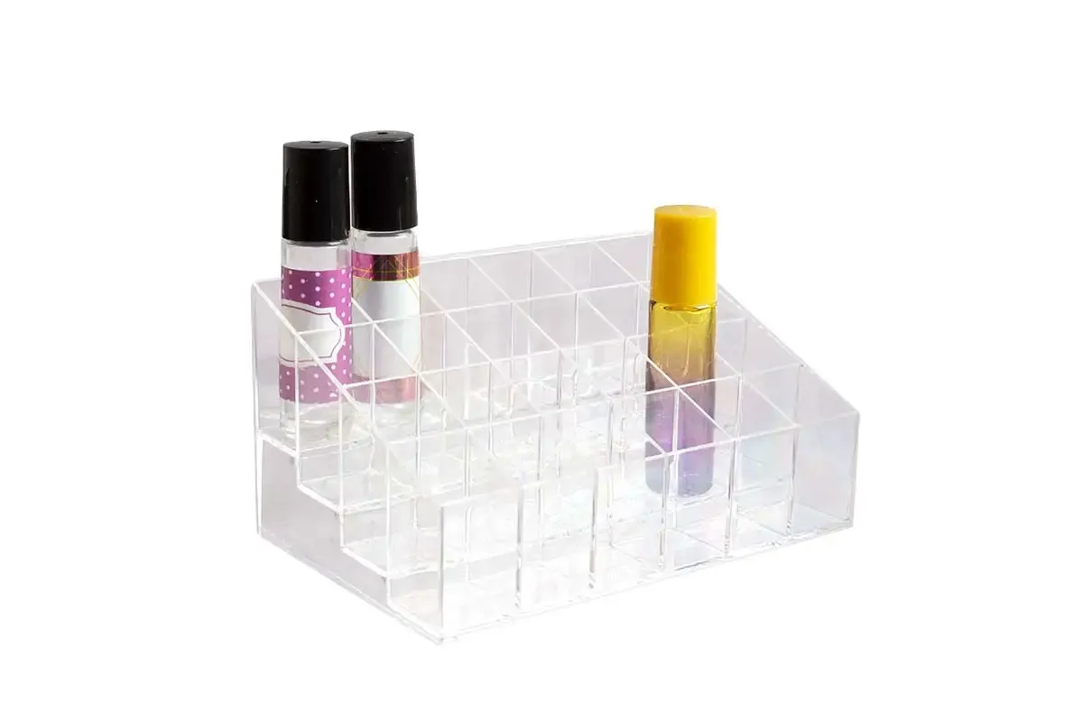 4-Tier Clear Plastic Display Riser (Holds 24 Vials)