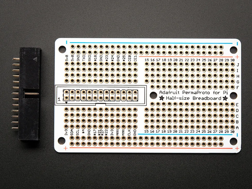 Adafruit Half-Size Perma-Proto Raspberry Pi Breadboard PCB Kit