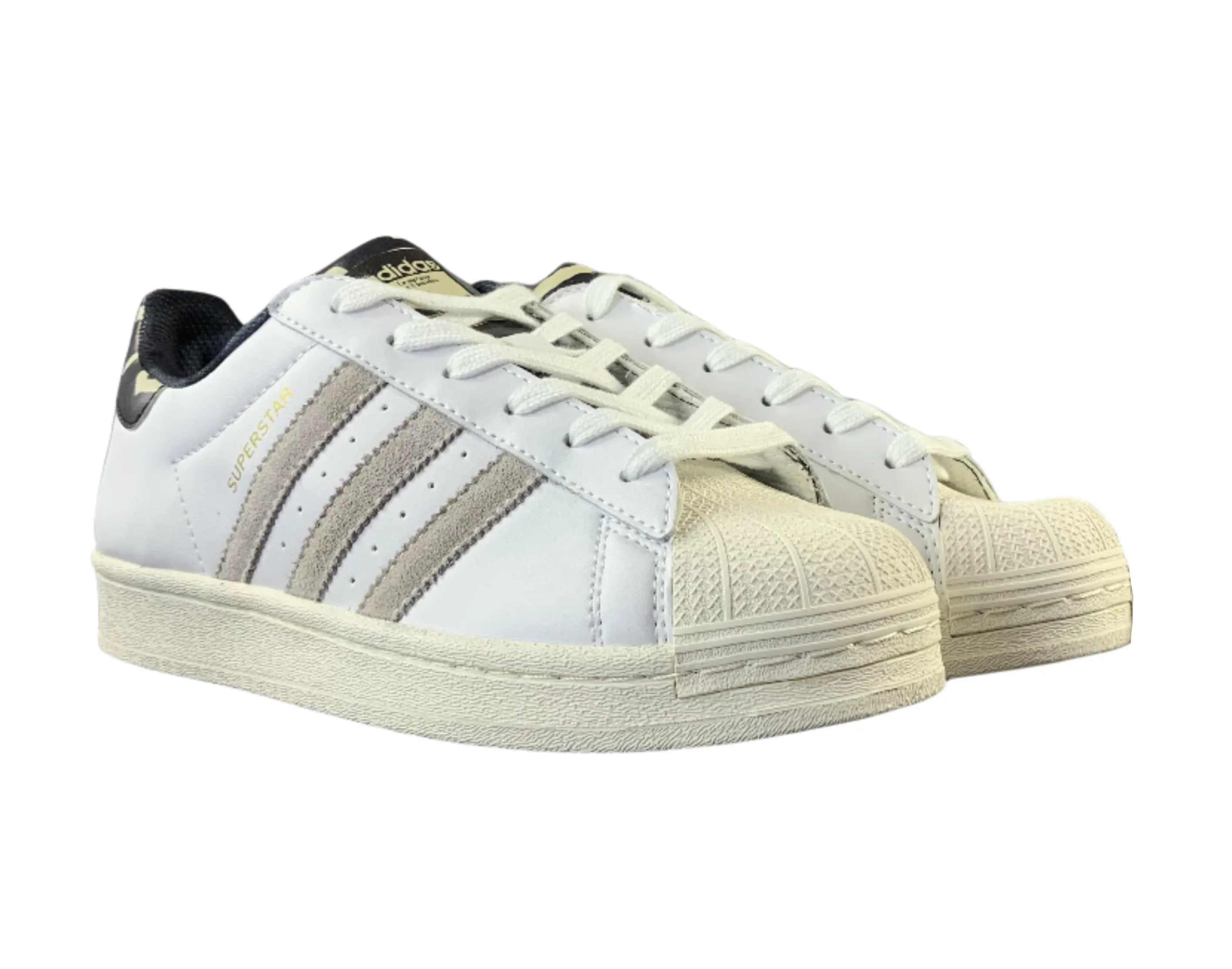 Adidas Superstar - White & Suede Accents
