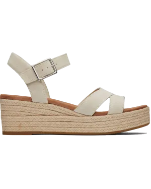 Audrey Espadrille Wedge Sandals in Fog