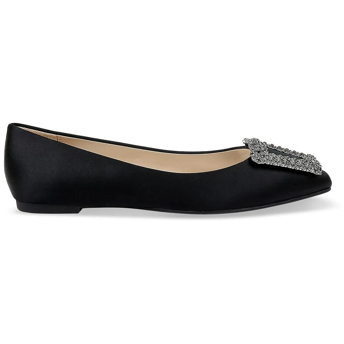 Badgley Mischka Womens Emerie Rhinestone Slip-On Loafers