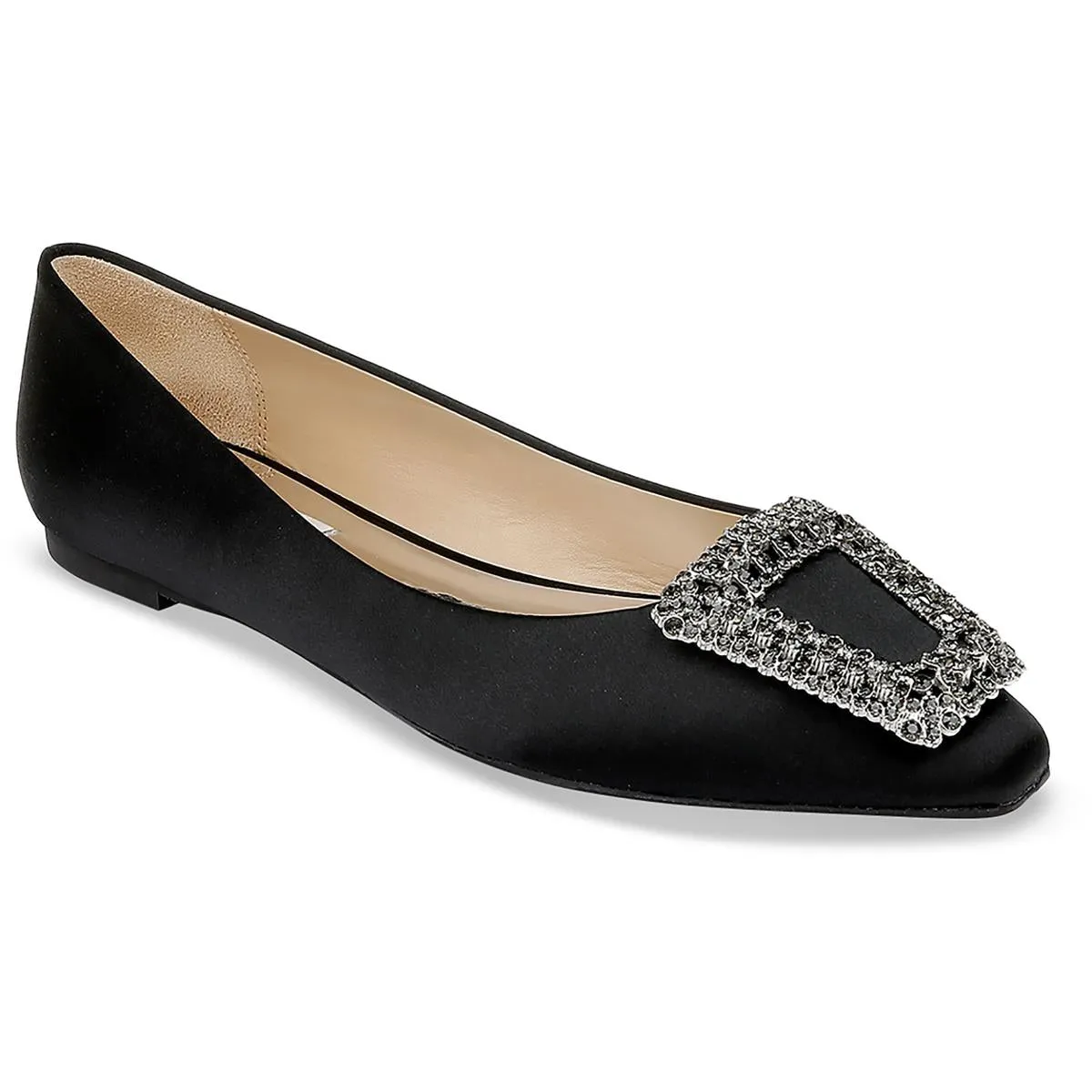 Badgley Mischka Womens Emerie Rhinestone Slip-On Loafers