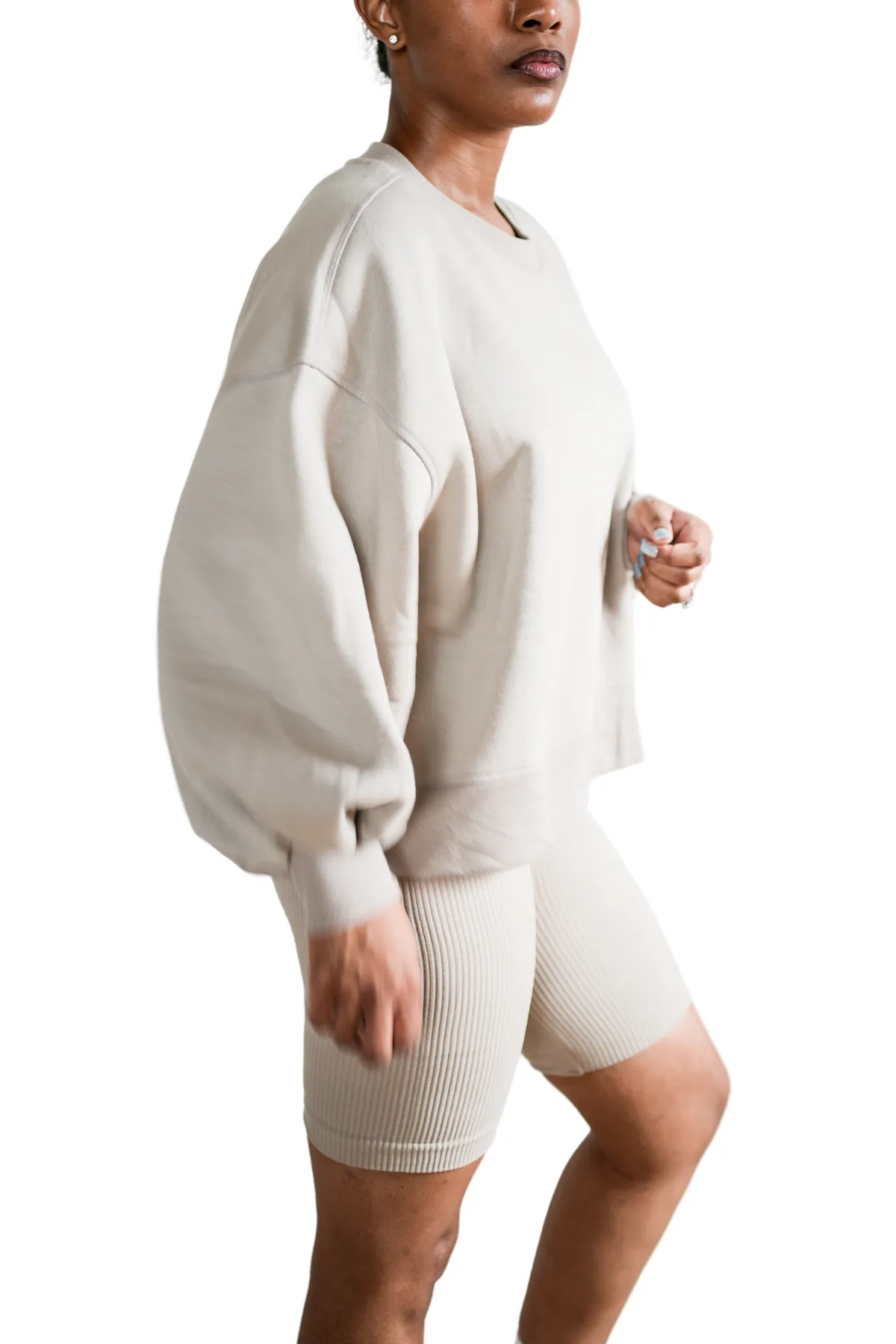 Balloon Sleeve Sweatshirt (Ash Mocha)