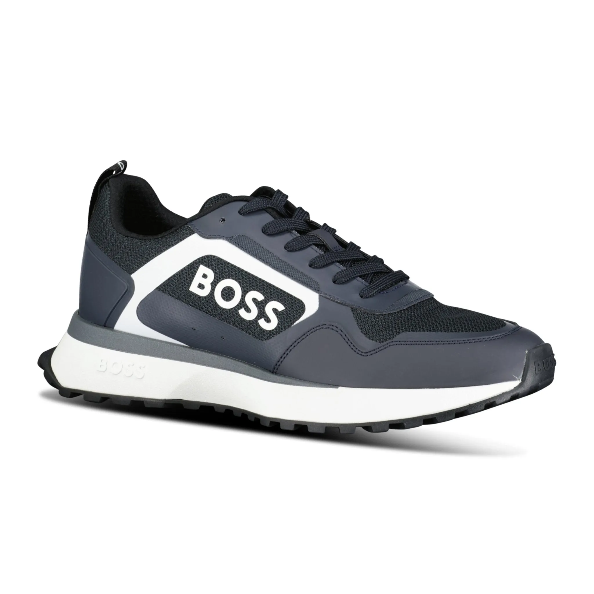Boss Logo 'Jonah' Trainers Navy Blue