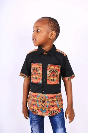 Boys African Shirt Crocodile