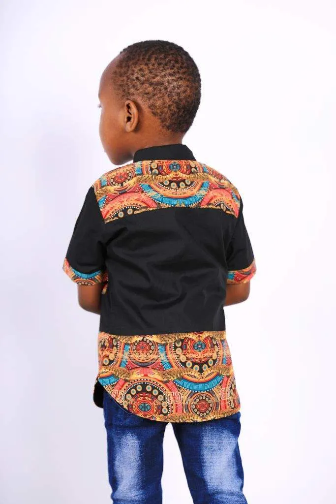 Boys African Shirt Crocodile
