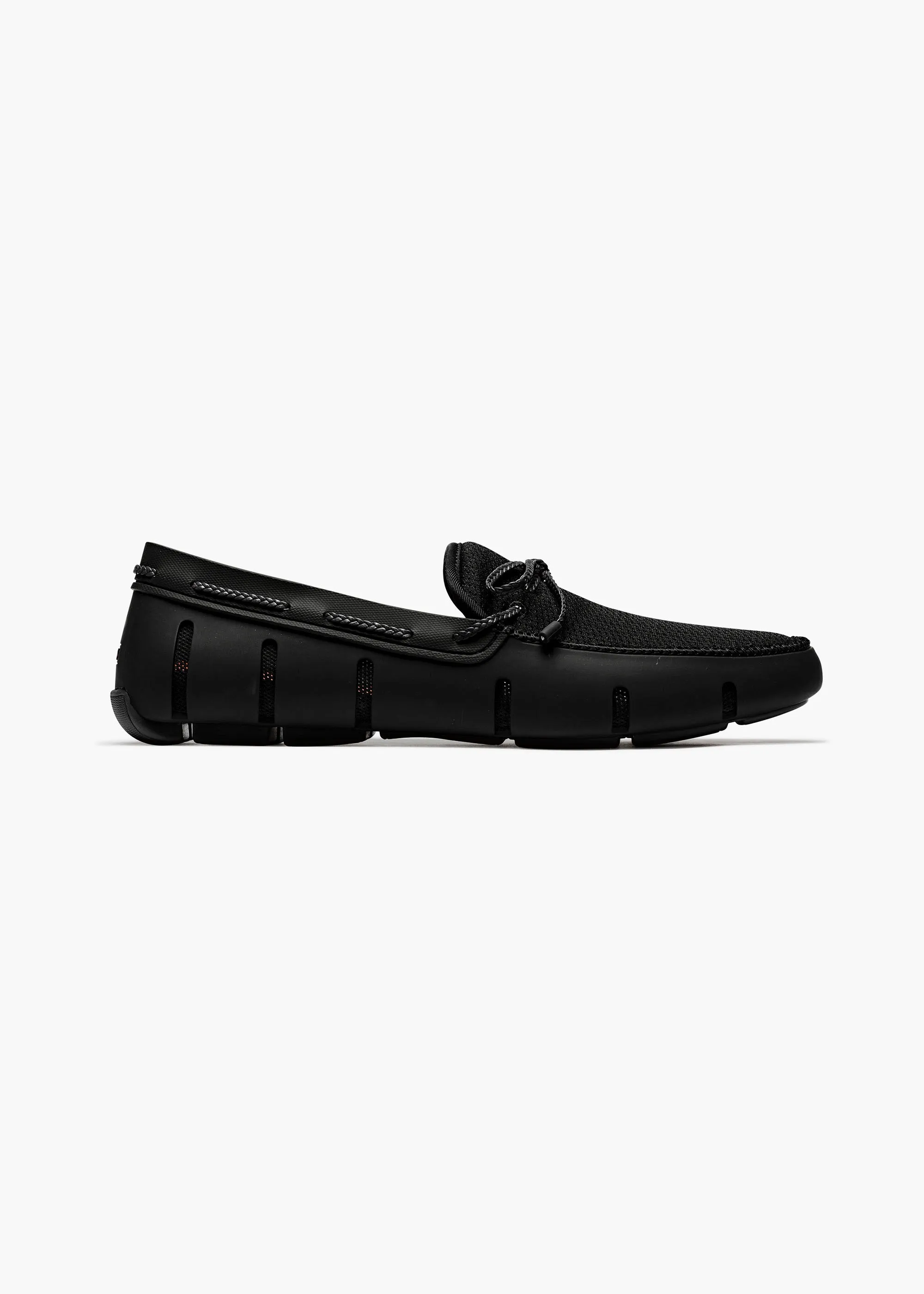Braided Lace Loafer in Black