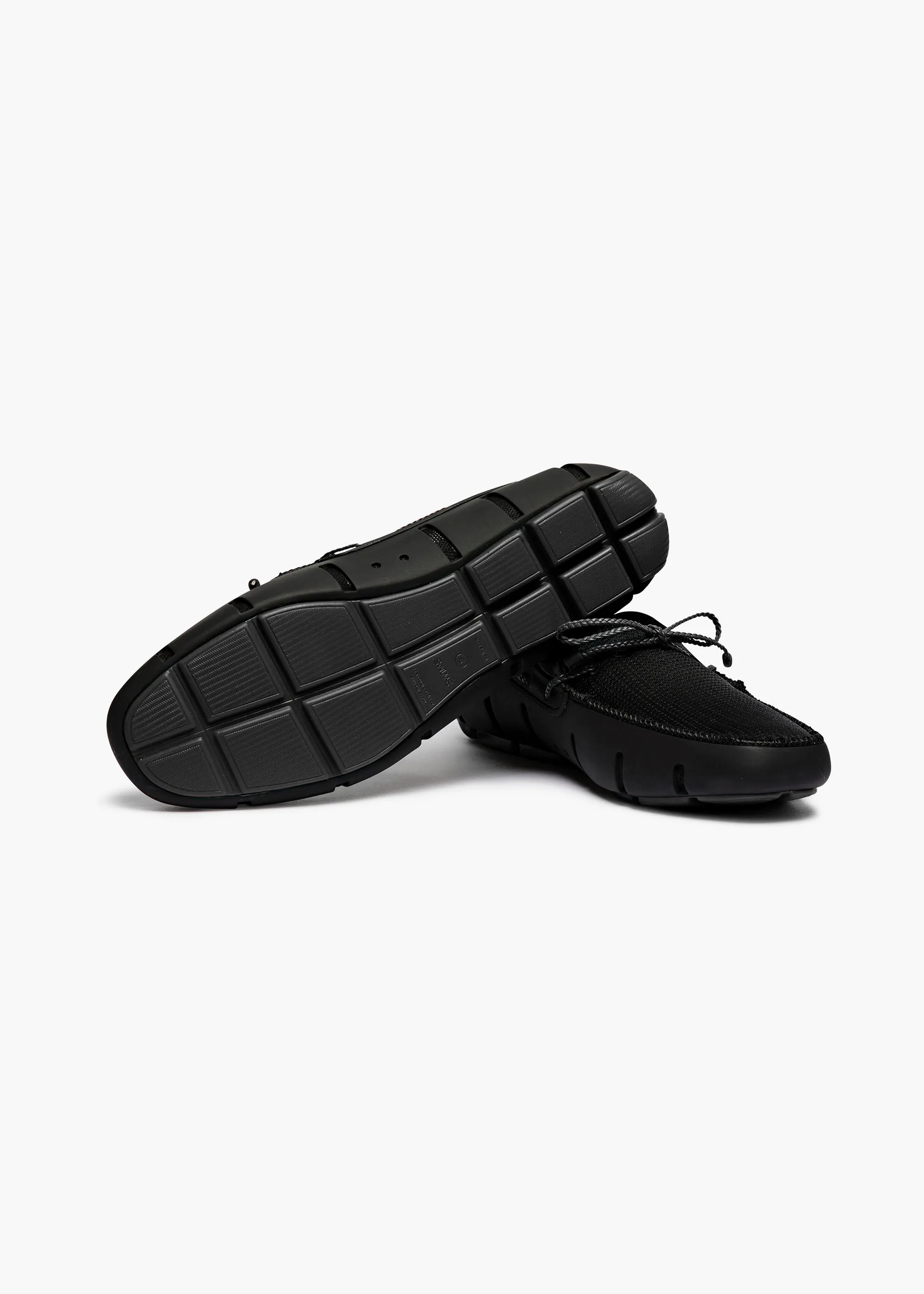 Braided Lace Loafer in Black