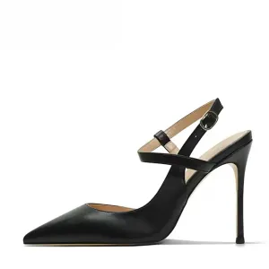 Bridget Heels || Black Leather
