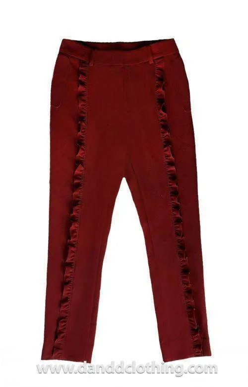 Butterfly Plain Red African Pants