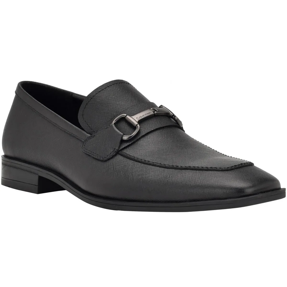 Calvin Klein Mens Malcome 2 Leather Slip-On Loafers