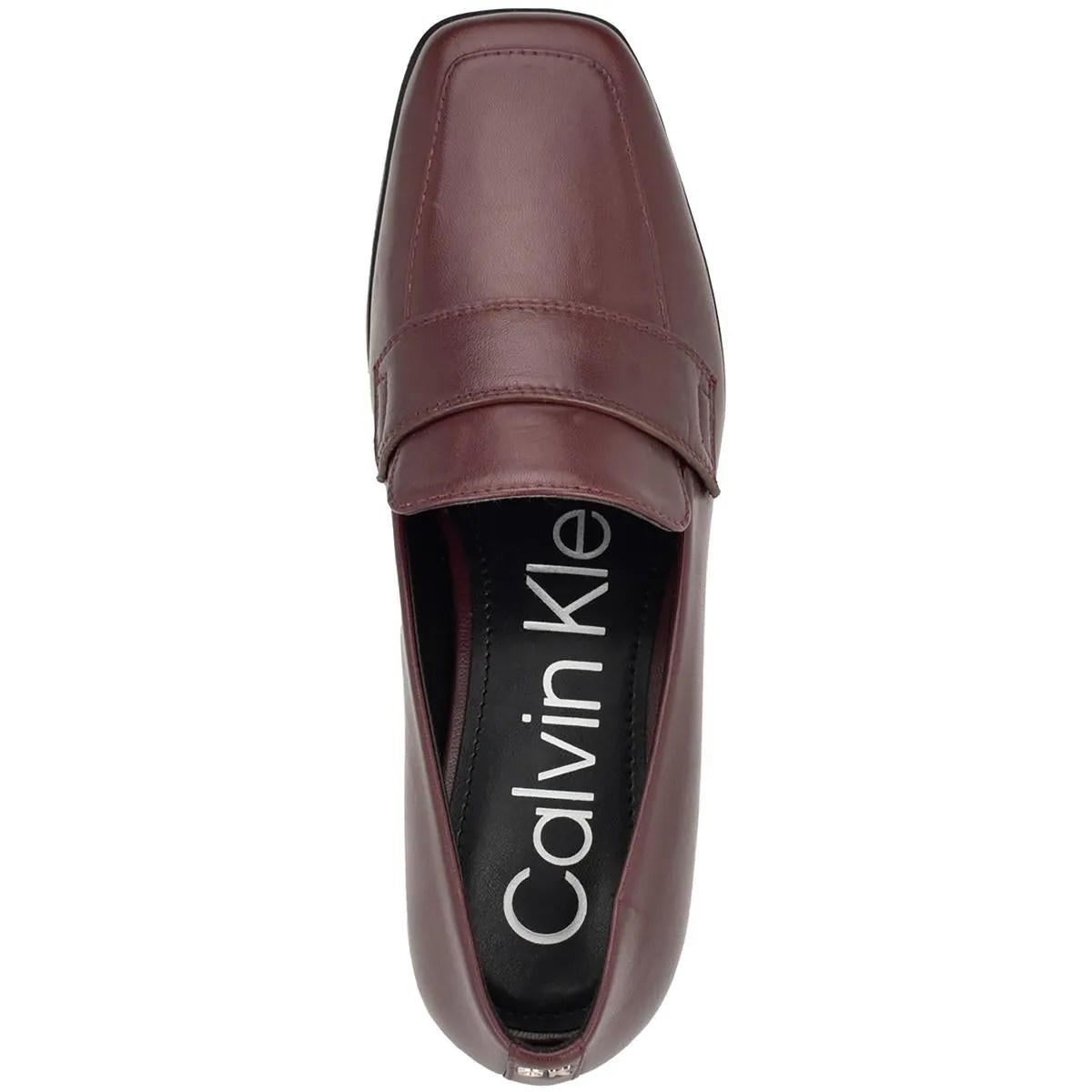 Calvin Klein Womens TADYN Leather Sqa Loafers