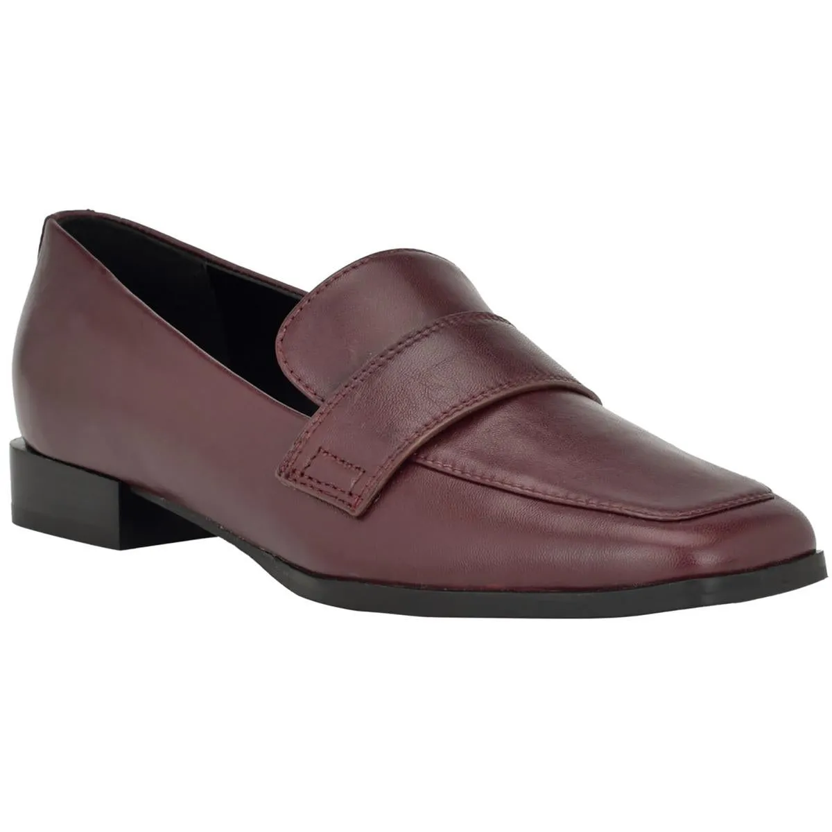 Calvin Klein Womens TADYN Leather Sqa Loafers