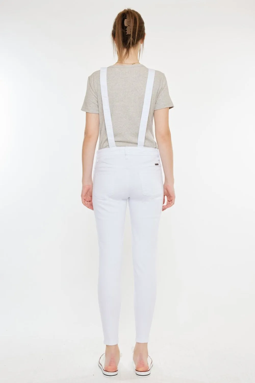 Camilla Distressed Skinny Denim Overalls
