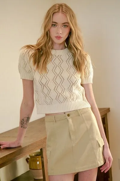 Cargo Mini Skirt with Side Pockets