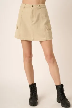 Cargo Mini Skirt with Side Pockets