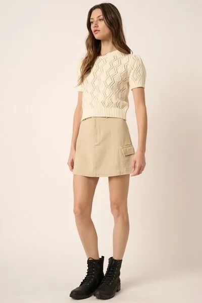 Cargo Mini Skirt with Side Pockets