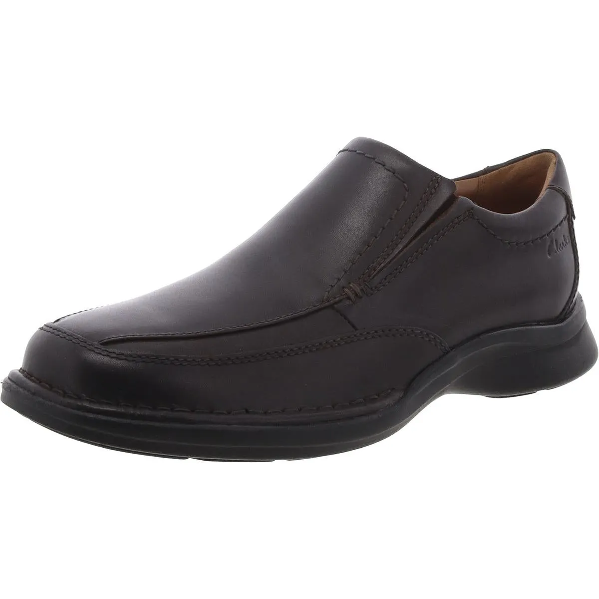 Clarks Mens Kempton Free Leather Slip On Loafers