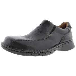 Clarks Mens Leather Perforated Loafers