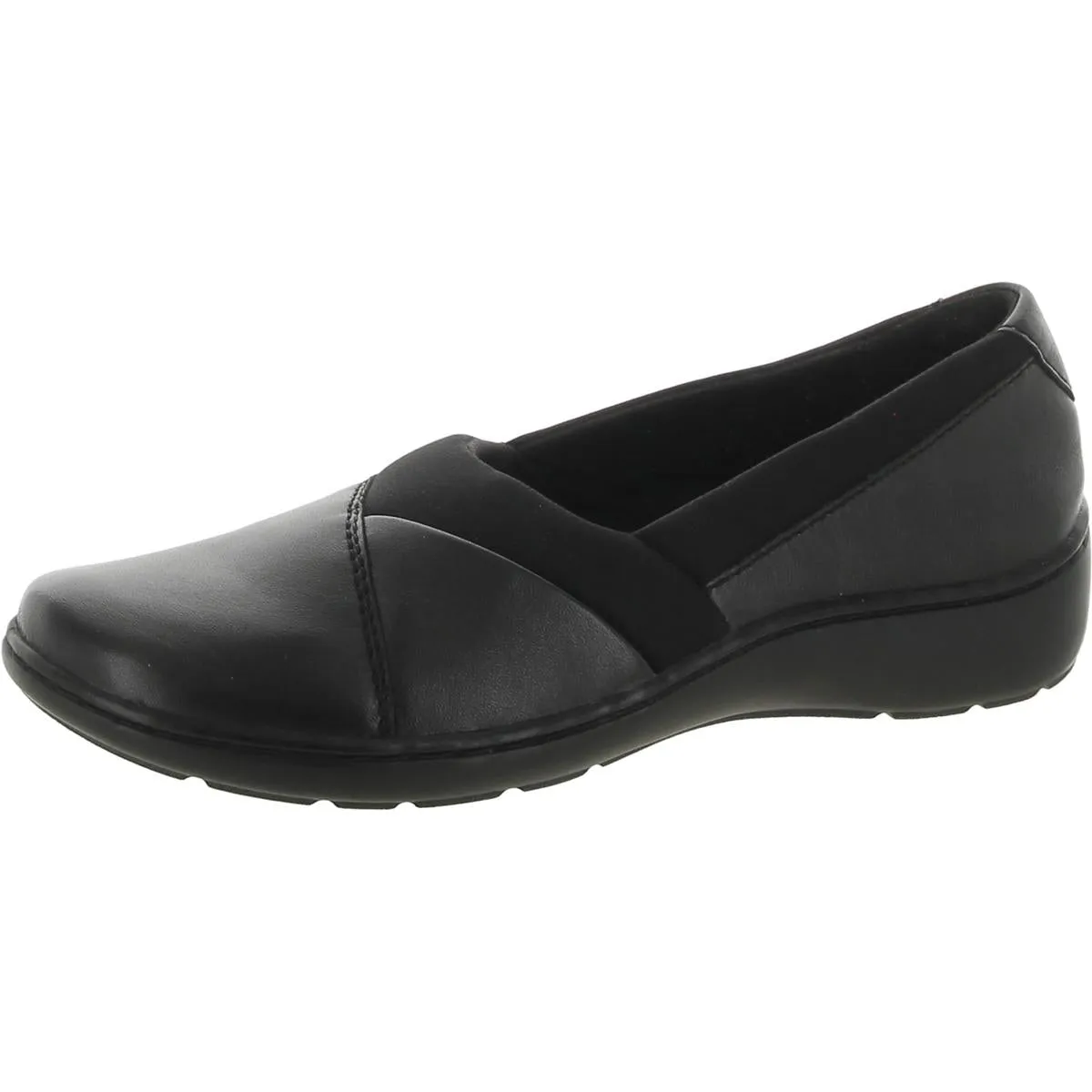Clarks Womens Cora Charm Leather Slip-On Loafers