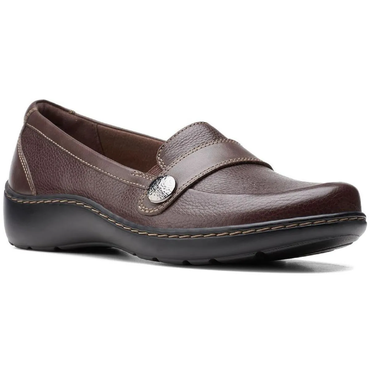 Clarks Womens Cora Daisy Padded Insole Slip On Loafers
