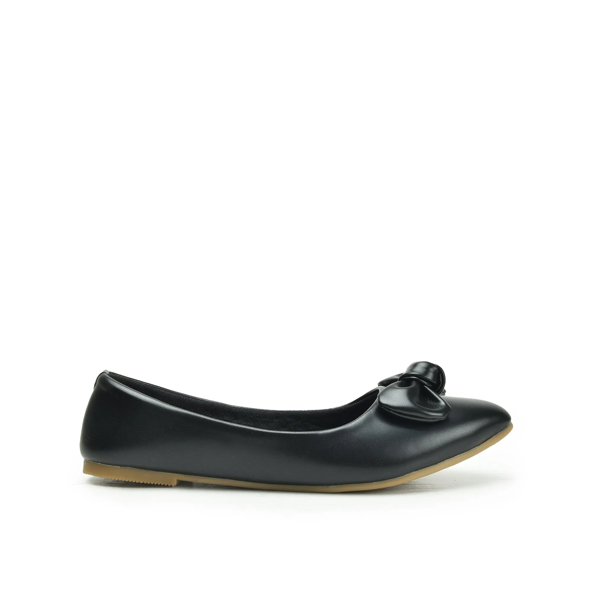 Classic Black Bow Ballet Flats | 434N-C