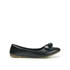 Classic Black Bow Ballet Flats | 434N-C