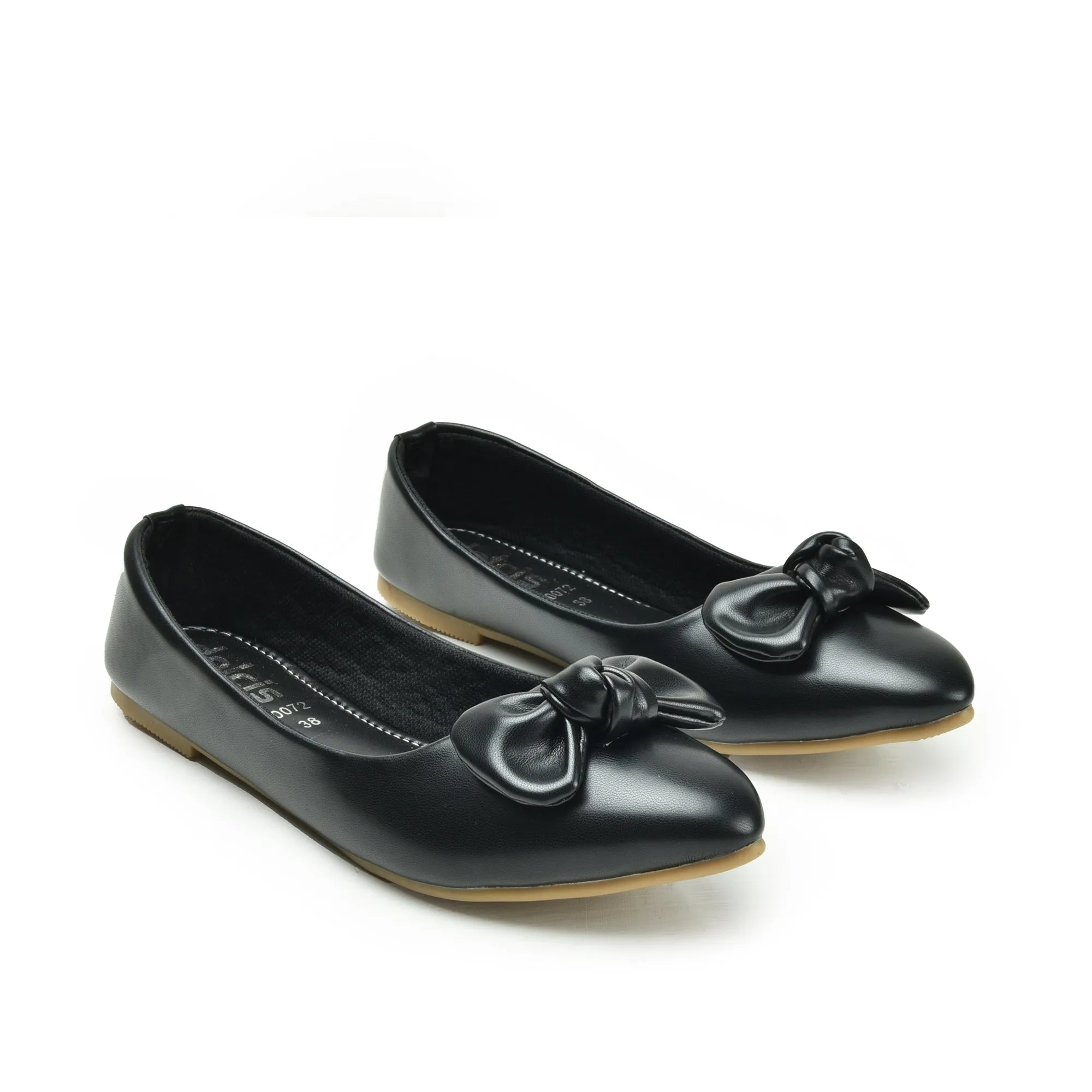 Classic Black Bow Ballet Flats | 434N-C