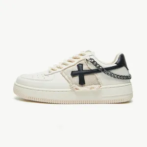 Edgy Style Sneakers with Chain