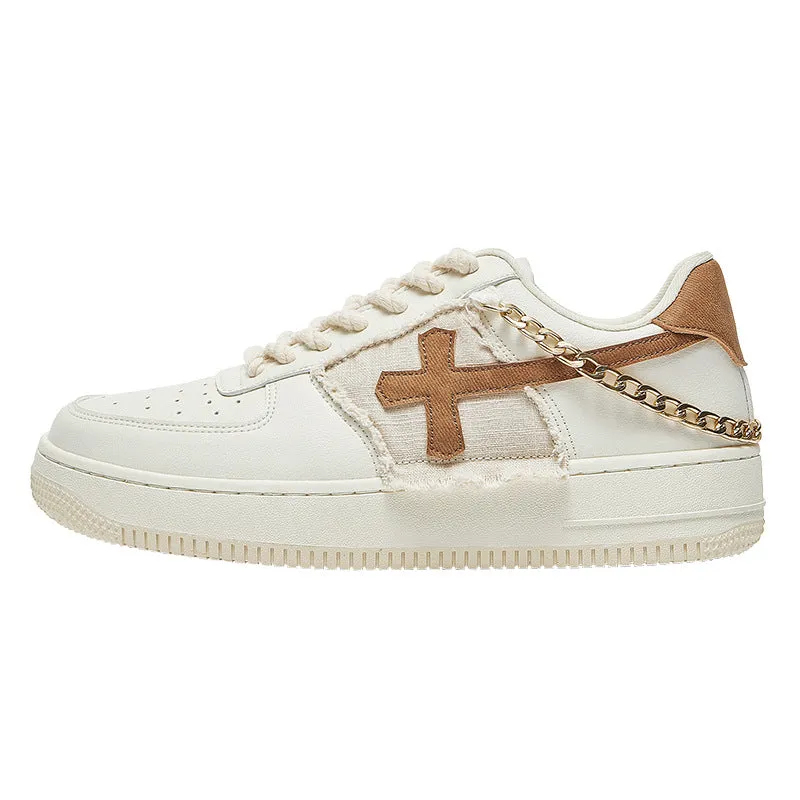 Edgy Style Sneakers with Chain