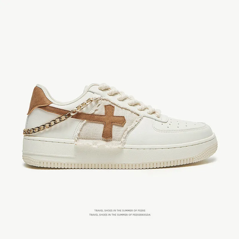 Edgy Style Sneakers with Chain