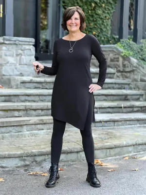 Elsie asymmetrical long sleeve tunic - FINAL SALE