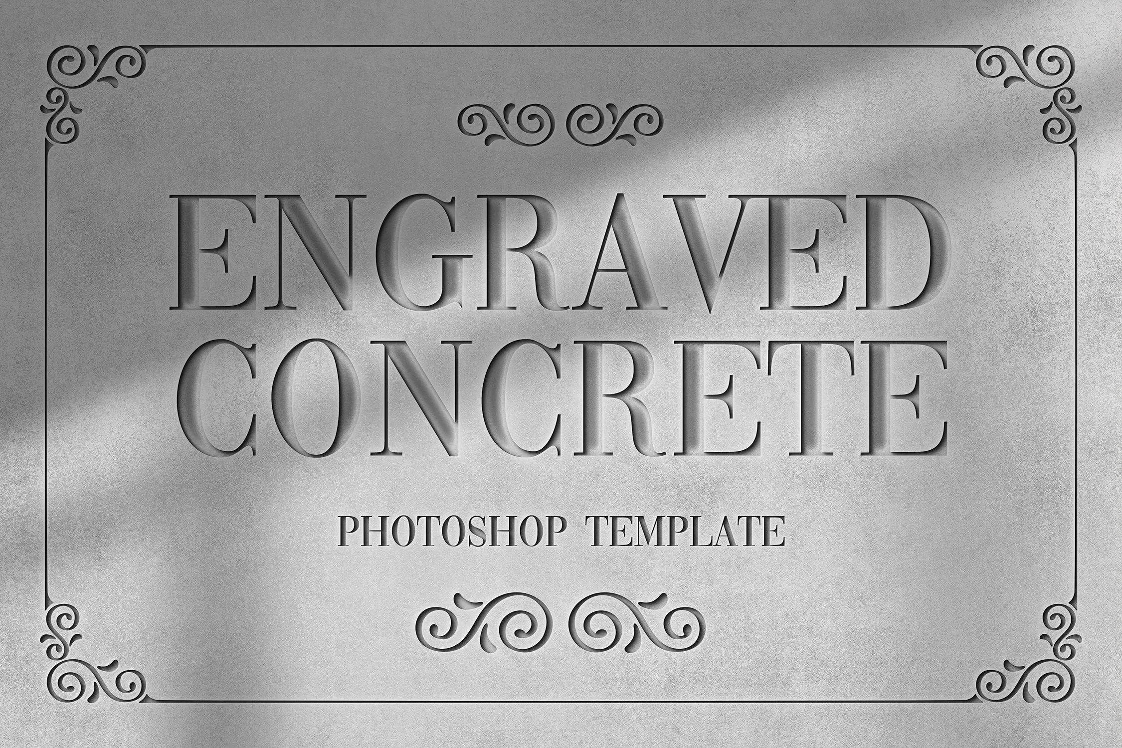 Engraved Concrete Template