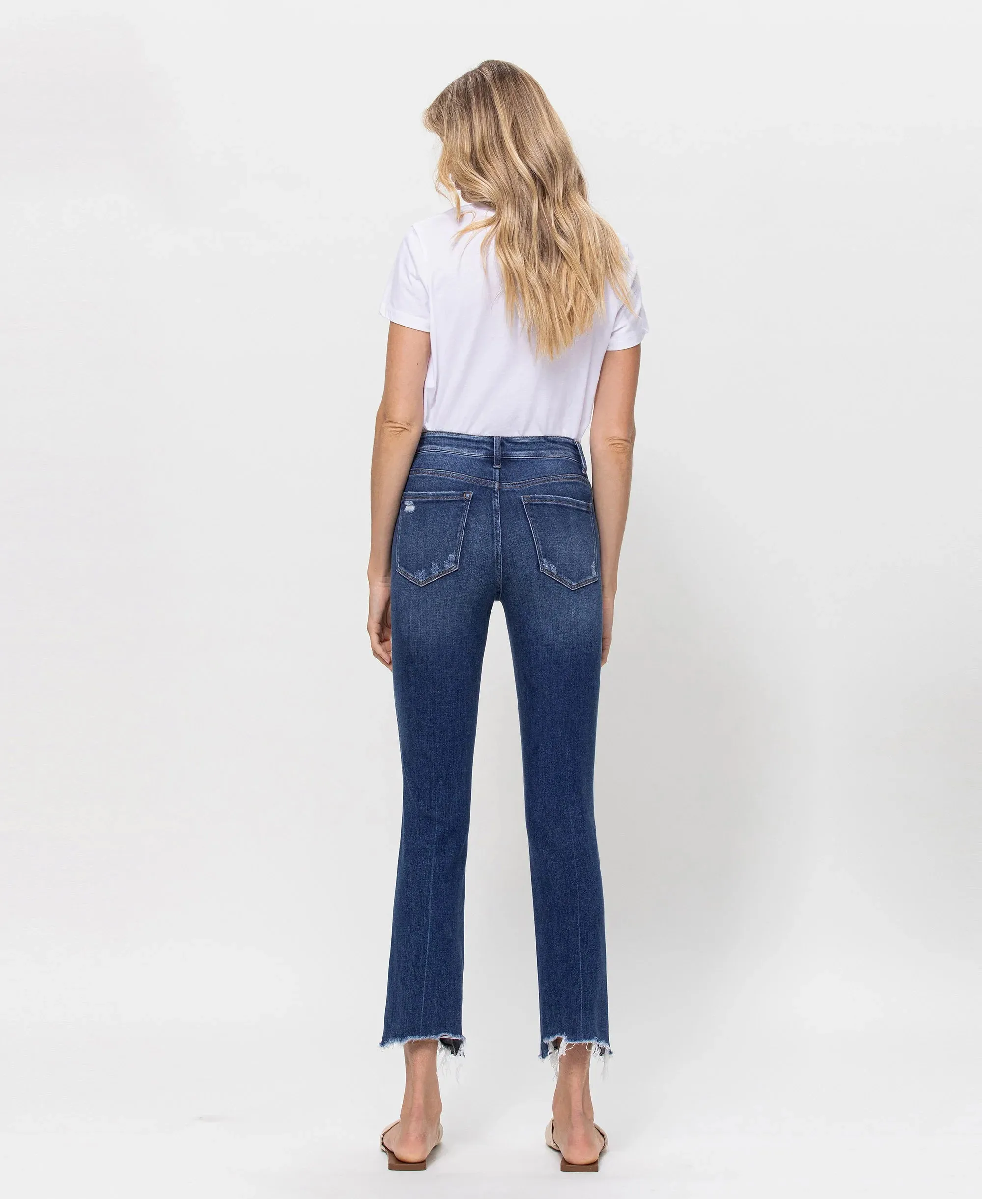 Flying Monkey New Frame - Mid Rise Crop Straight Jeans