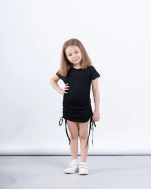 Girls’ Ribbed Ruched Dress