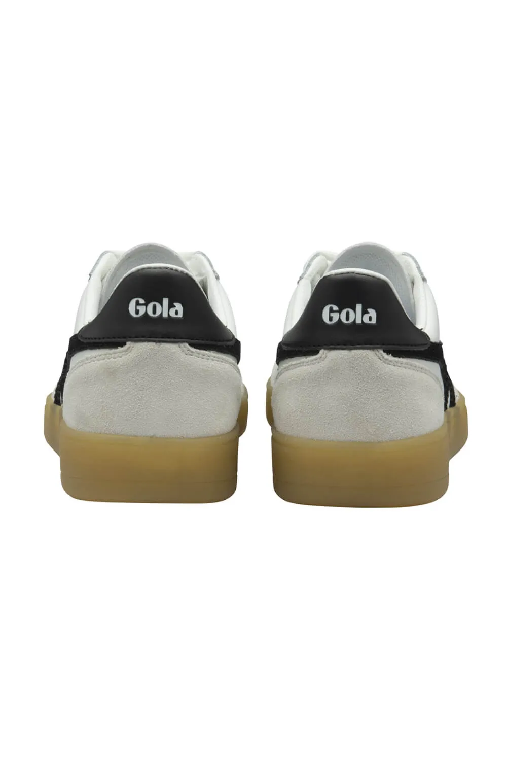 Gola Viper Leather Sneakers for Women in White/Black | CLB744-WHITE/BLACK