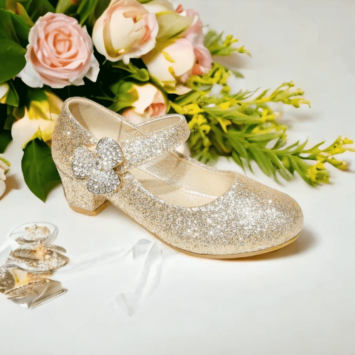 Gold Sparkle heels