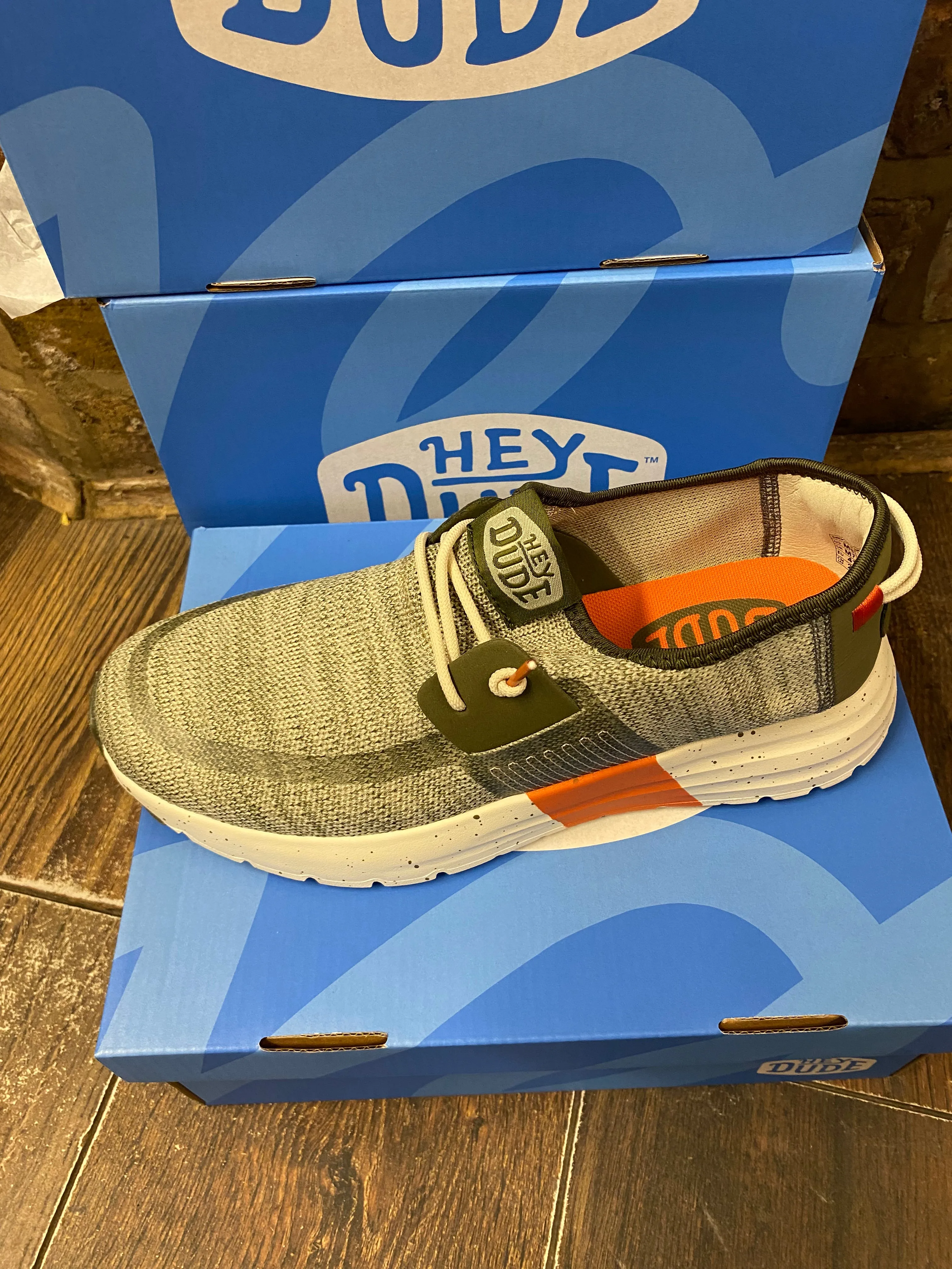 Heydude Sirocco Sport Mode --Green/Dusty Olive /Orange===SALE===