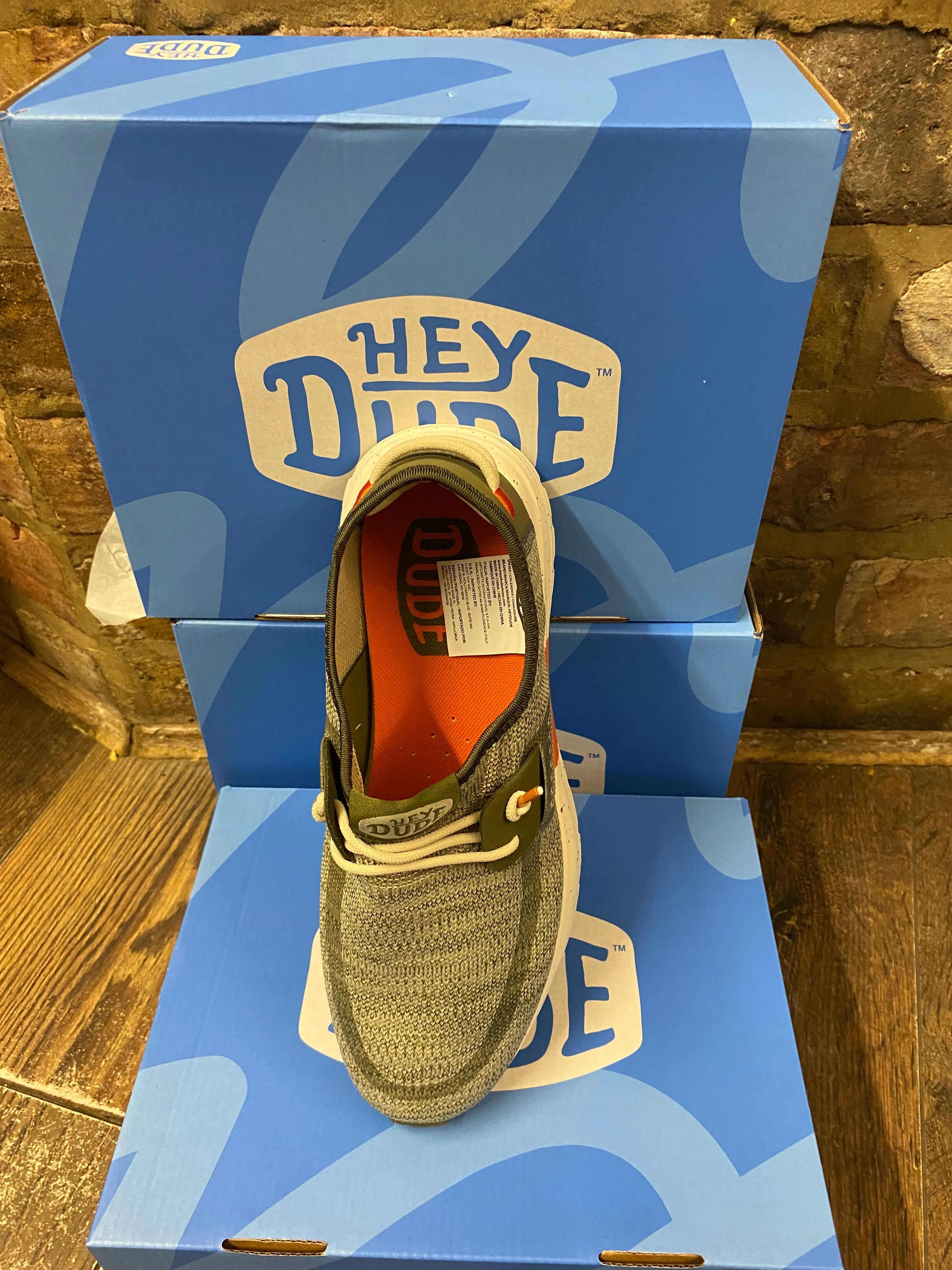 Heydude Sirocco Sport Mode --Green/Dusty Olive /Orange===SALE===