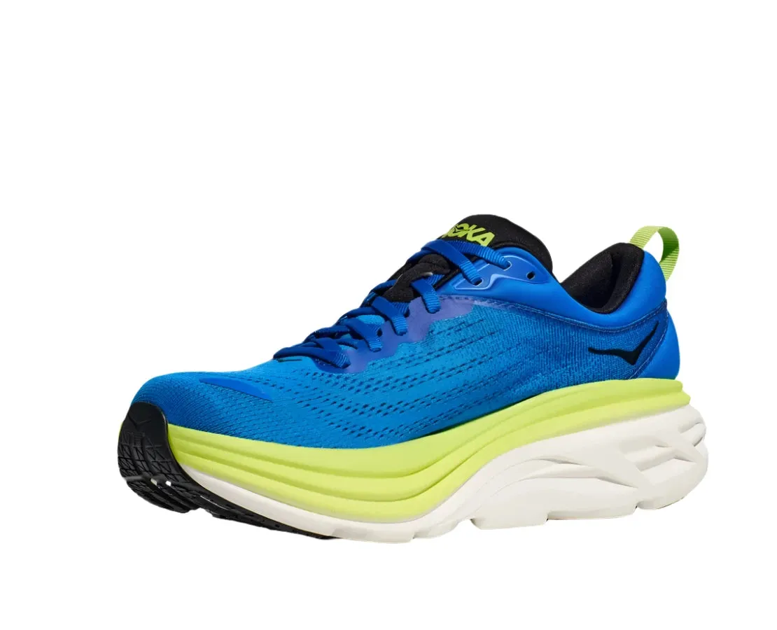Hoka Mens Trainer Bondi 8 Electric Cobalt/Lettuce