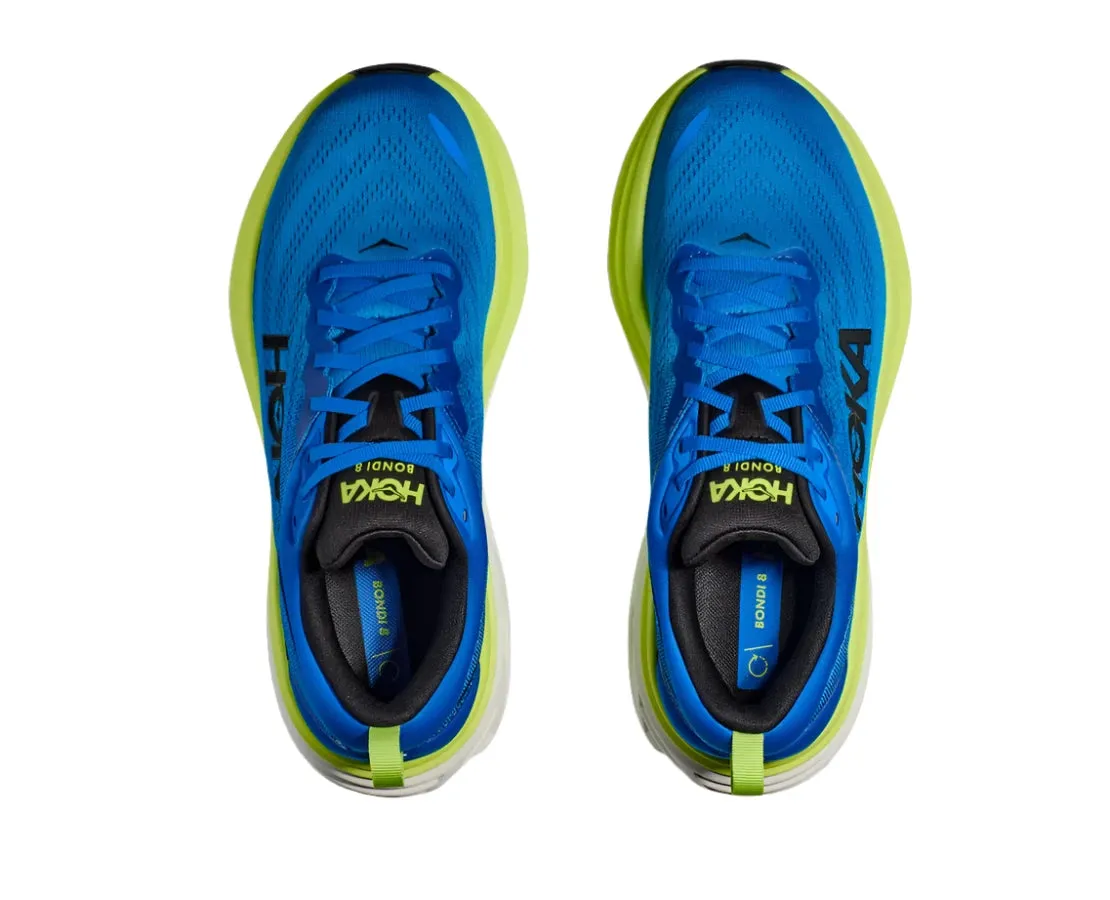 Hoka Mens Trainer Bondi 8 Electric Cobalt/Lettuce