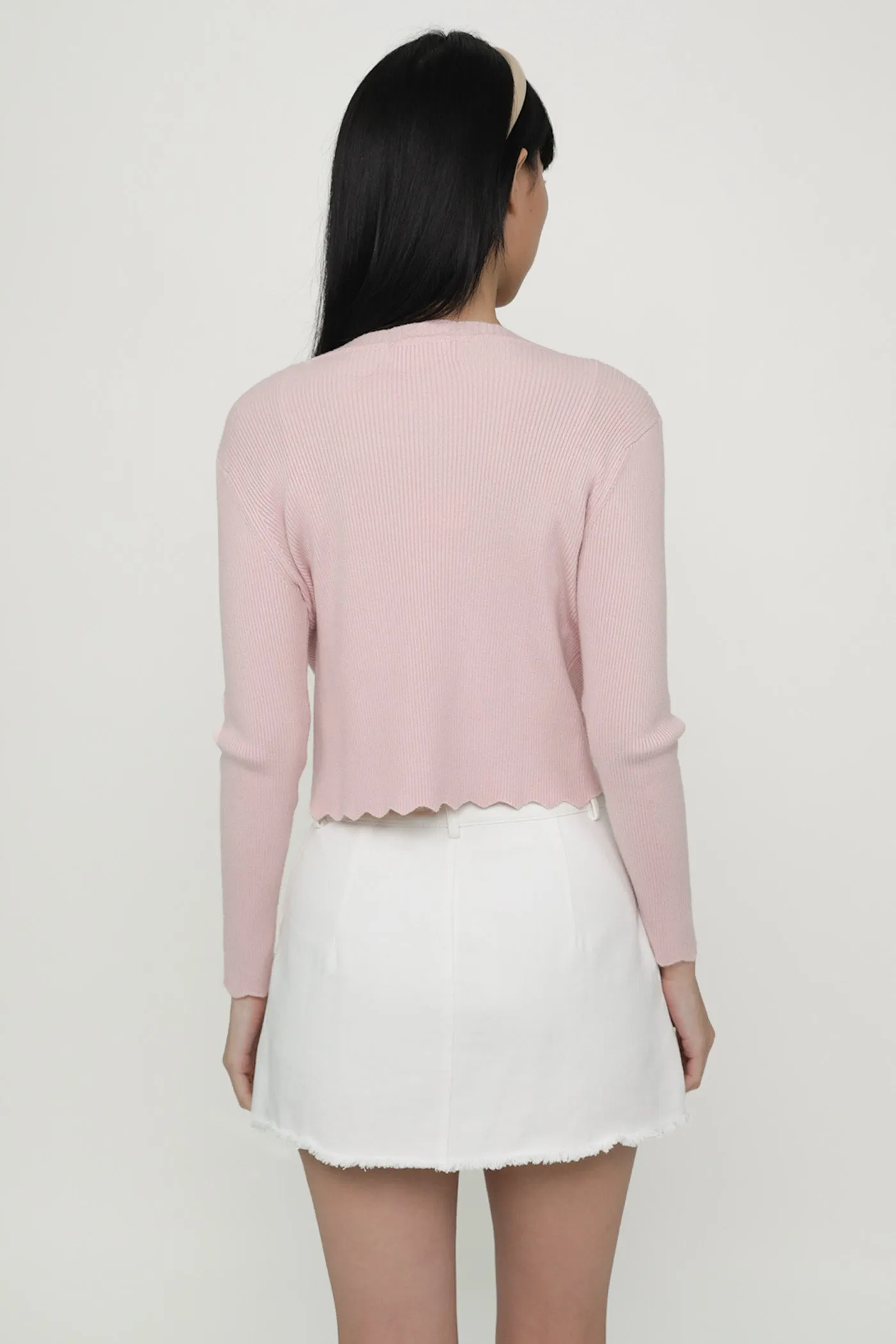 Jerry Pleated Frayed Hem Skorts
