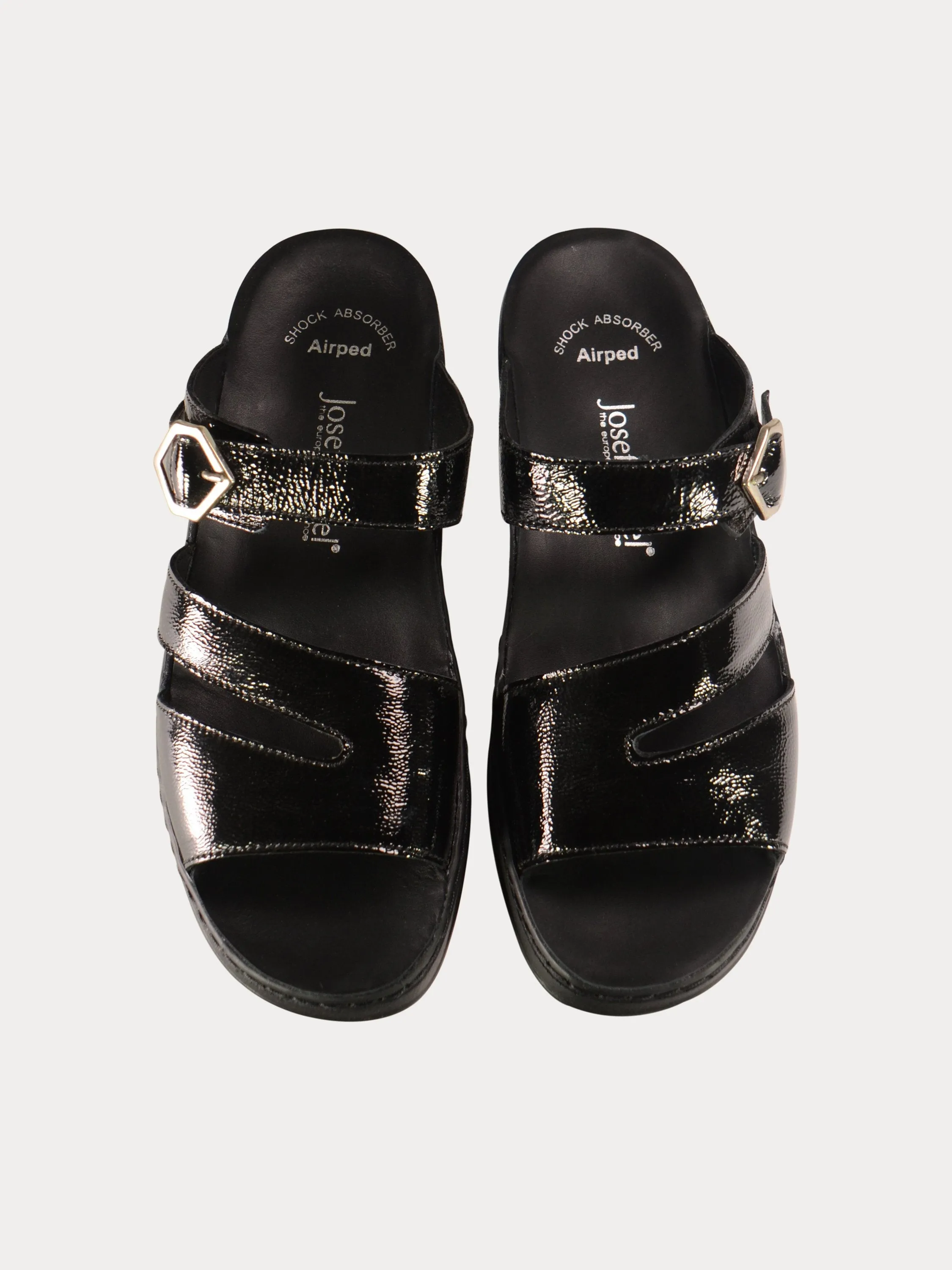 Josef Seibel Women's Hexagon Buckle Slider Sandals