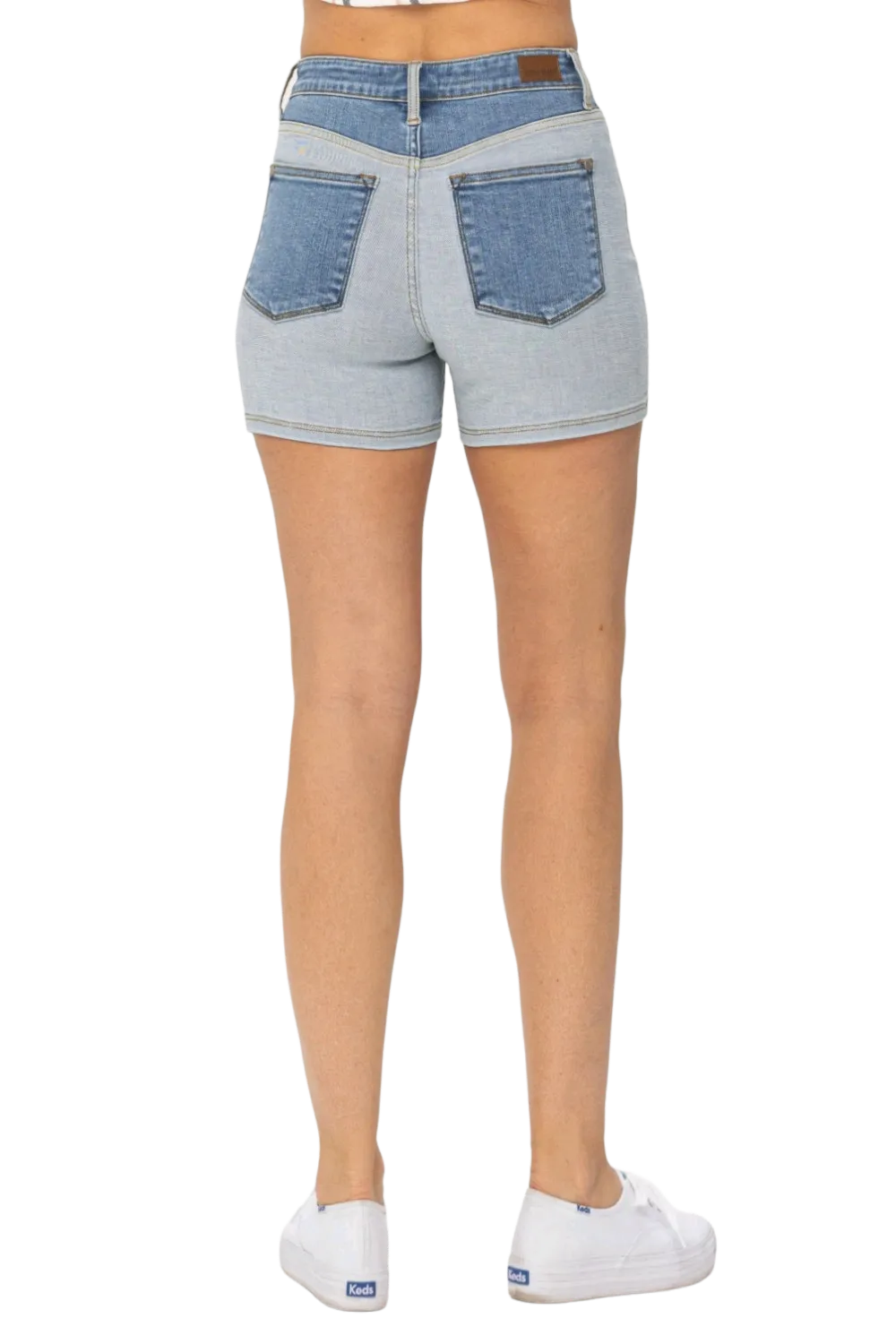 Judy Blue Full Size Color Block Denim Shorts