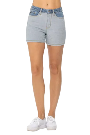 Judy Blue Full Size Color Block Denim Shorts