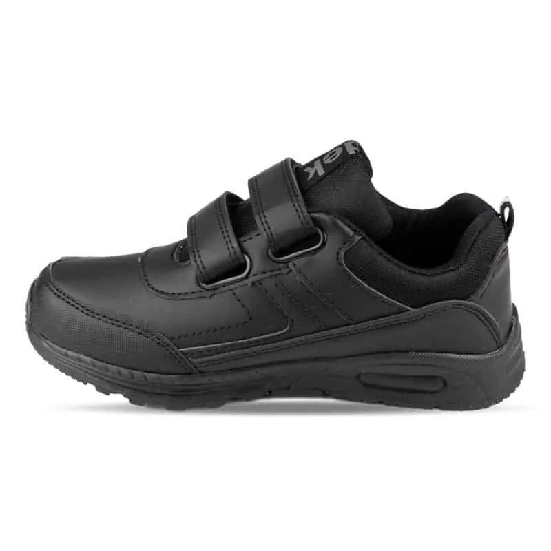 Kids Black Trainer Strap Fasten