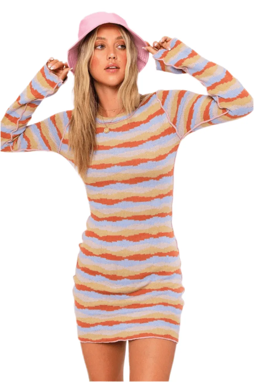 Le Lis Stay Wavy Stitch Sweater Dress