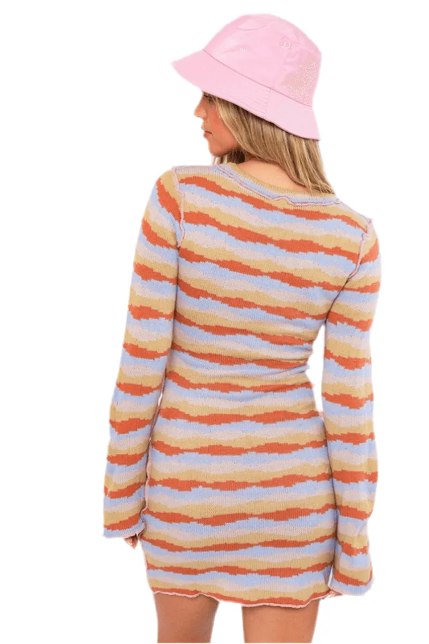 Le Lis Stay Wavy Stitch Sweater Dress